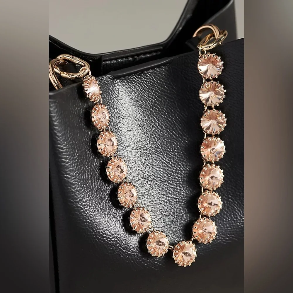Anthropologie New With Tags Crystal Chain Bag Charm - Picture 1 of 4